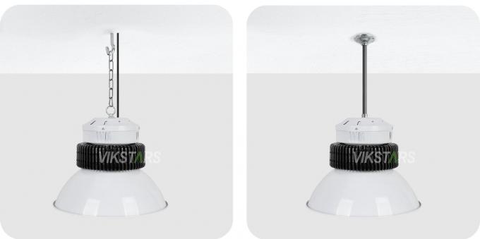 100W 150W 200W 250W Aluminum Fin LED High Bay Lights per illuminazione commerciale con riflettore 4