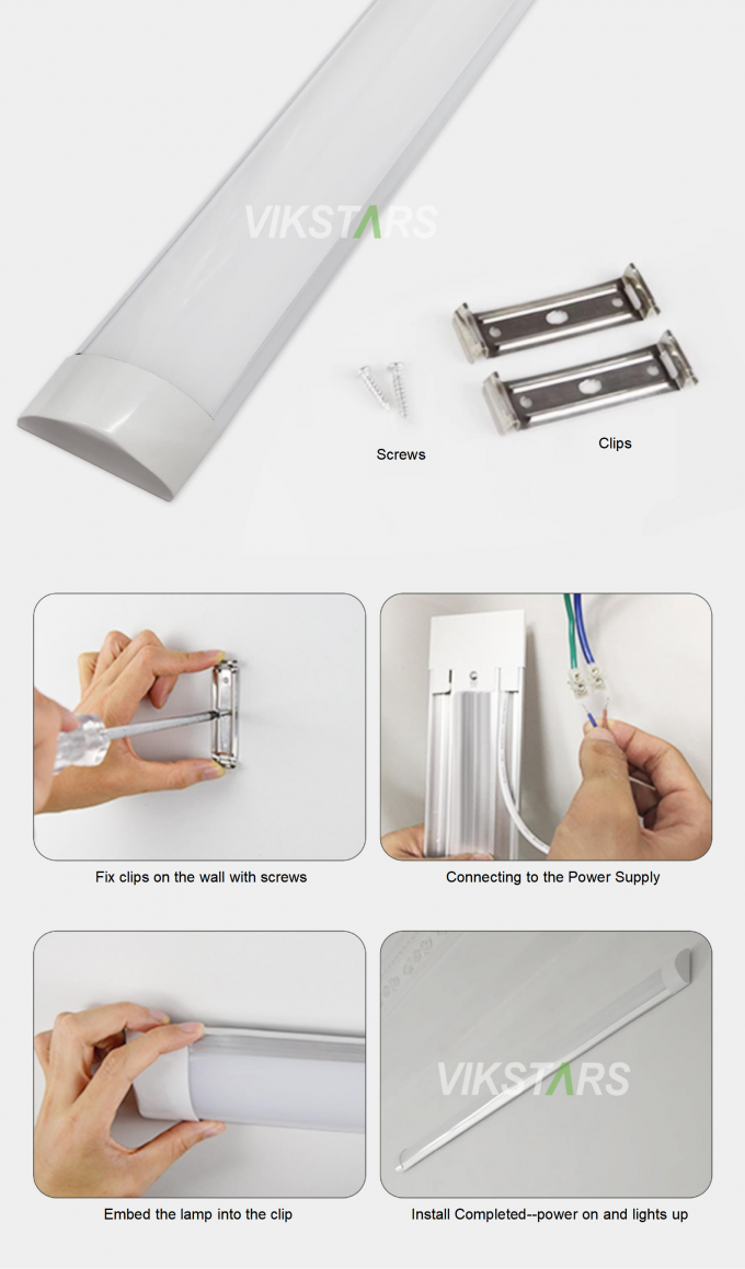 Prezzo migliore 18W 28W 36W Lampada di depurazione a LED per supermercati interni Luci lineari per ufficio ospedali 8