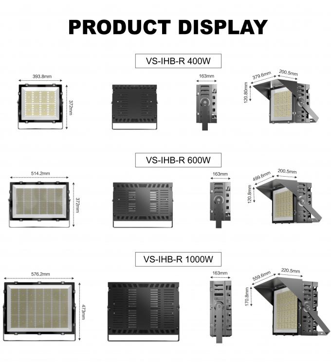 Proiettori LED impermeabili da 400W 600W 1000W, 140Lm/W, riflettore, prezzo per campi sportivi, Proyectores De Luces 7