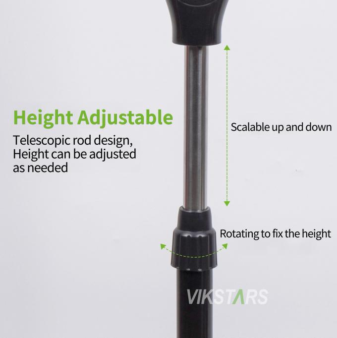 Ventilatore solare da terra ricaricabile a 5 pale da 16 pollici con luce LED, pannello e batteria, ventilatore solare da pavimento 14