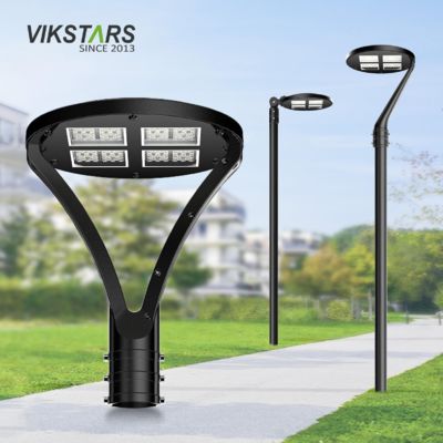 100W LED Garden Street Lights con doppio braccio singolo per Villas Parco Giardino Paesaggio